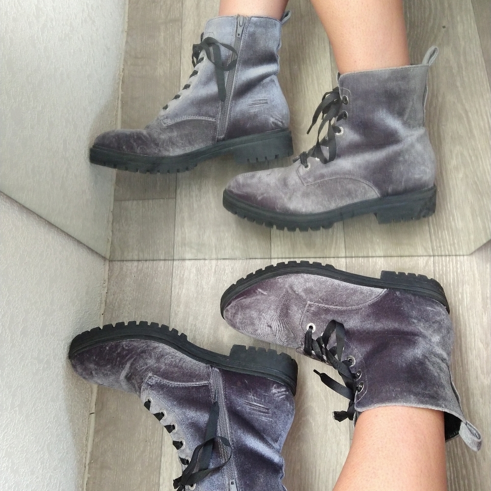 Velvet Rihanna Combat Boots - Picture 2 of 3
